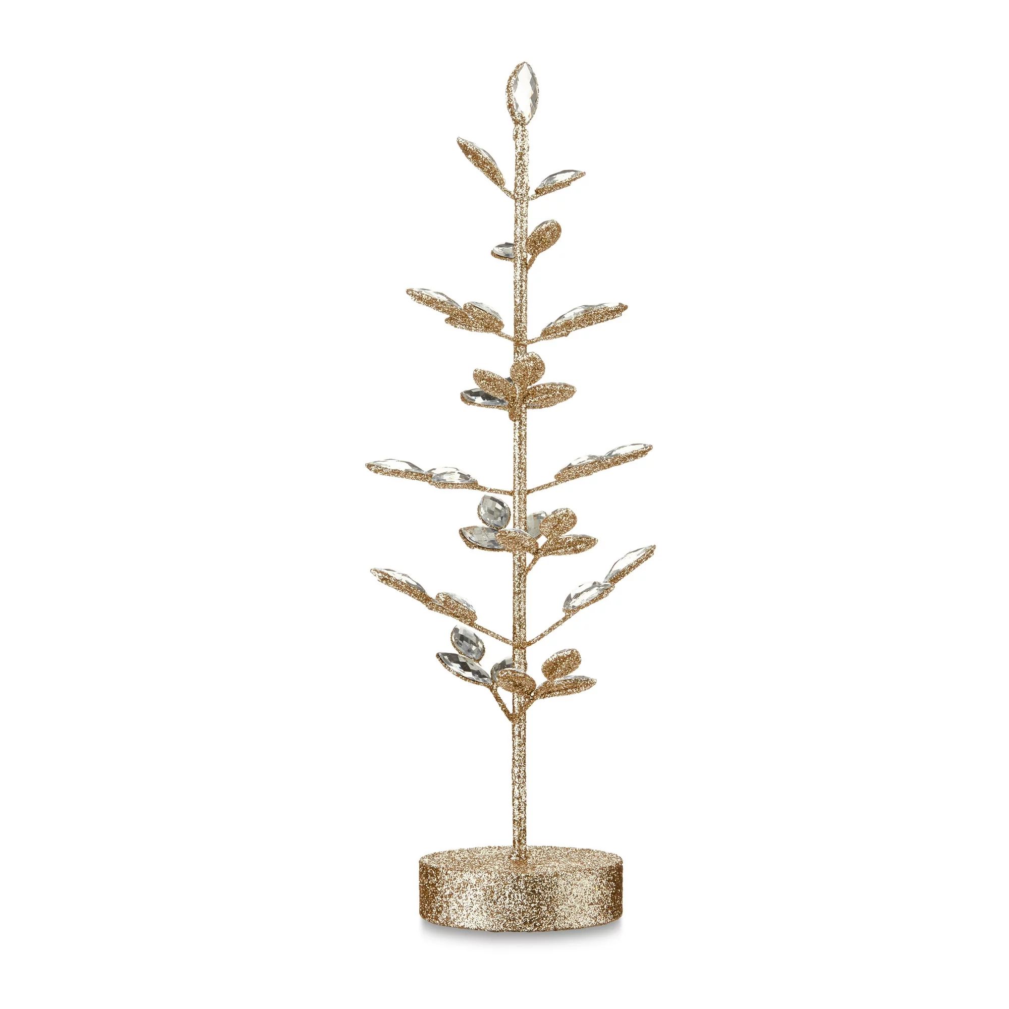 My Texas House Large Gold Glittered Wire Jewel Tree Decoration, 16 inch - Walmart.com | Walmart (US)