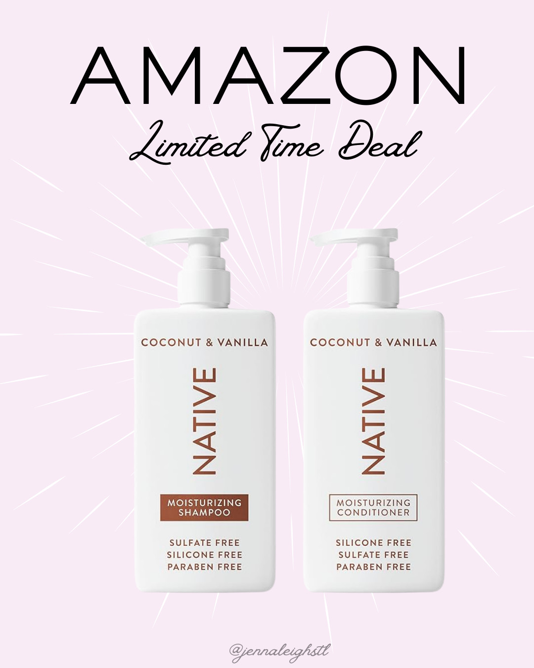 Amazon limited time deal 20% off Native Coconut and Vanilla shampoo and conditioner. Such a great everyday haircare duo that smells amazing and is free of the bad stuff. 

 #LTKselfcare #LTKSaleAlert #LTKBeauty