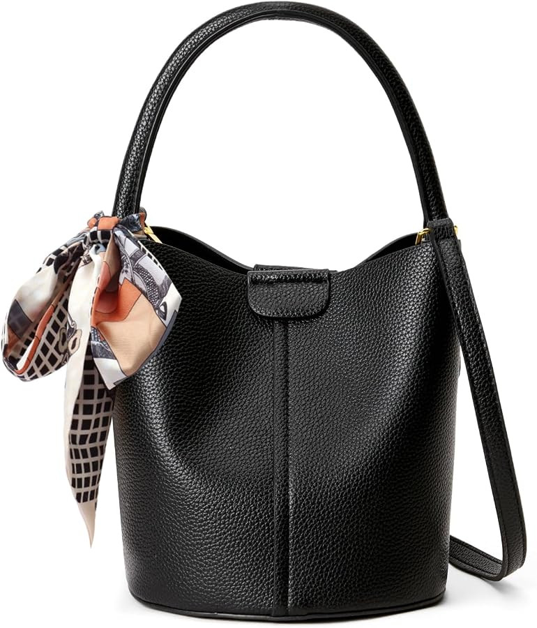 Bucket Bags for Women,Mini Crossbody Bag with Removable Shoulder Straps,Vegan Leather Handbags,Ca... | Amazon (US)