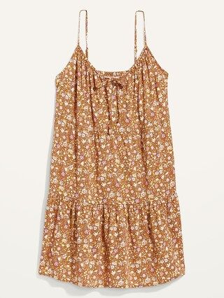 Sleeveless Tiered Floral-Print Mini Cami Swing Dress for Women | Old Navy (US)