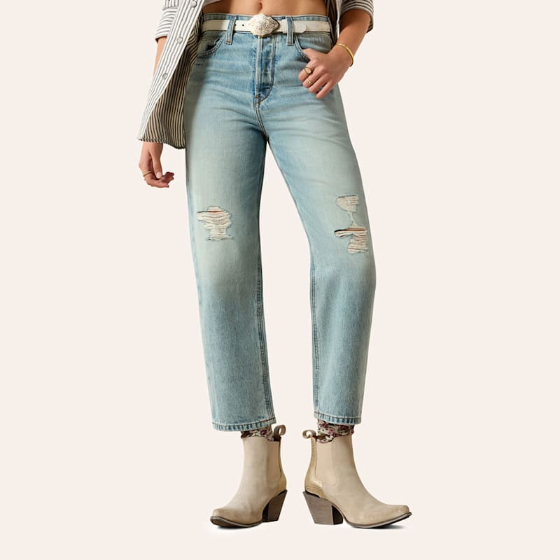 Ariat Women’s Tomboy Saratoga Ultra High Rise Relaxed Straight Leg Jeans | Cavender's