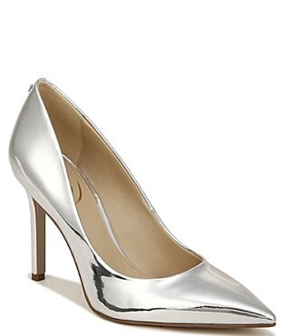 Sam Edelman Hazel Mirror Metallic Pointed Toe Pumps - 7 | Dillard's