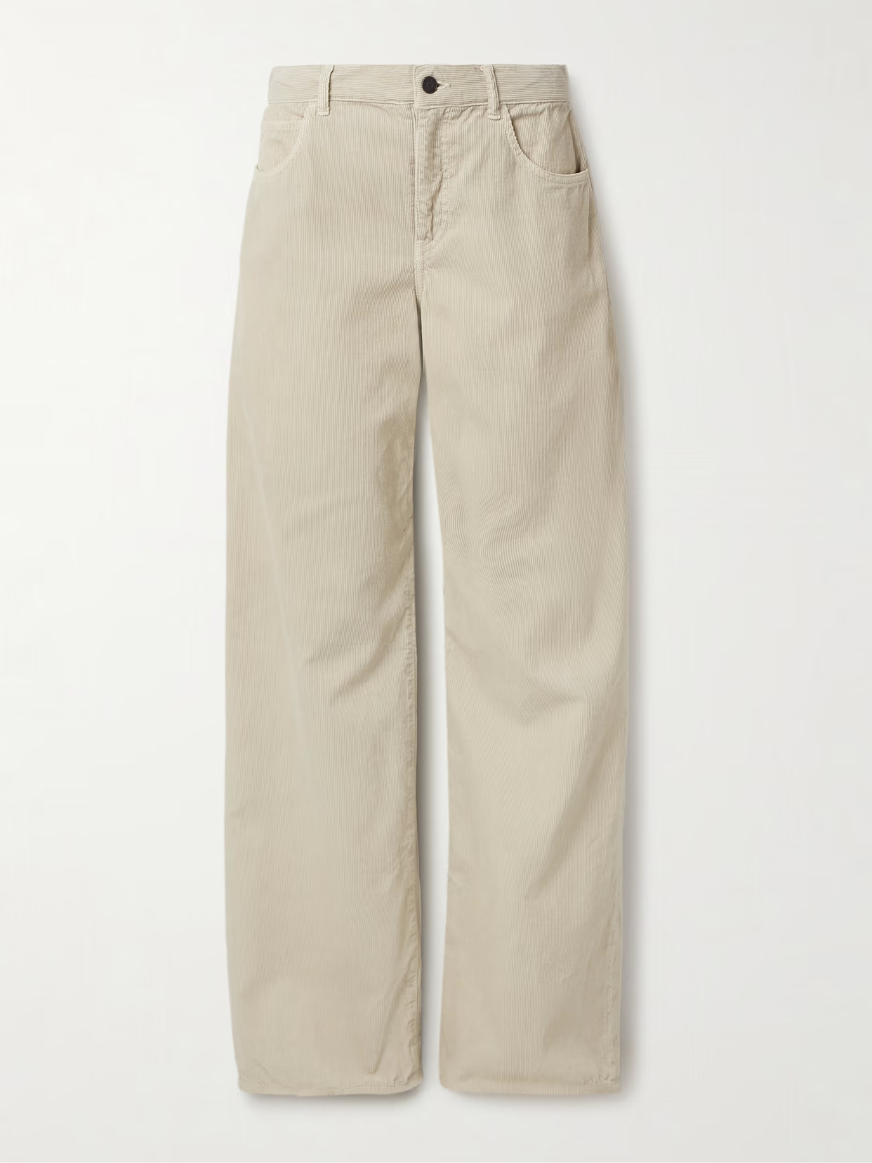 The Row - Eglitta Cotton-corduroy Pants - Ecru | NET-A-PORTER (US)