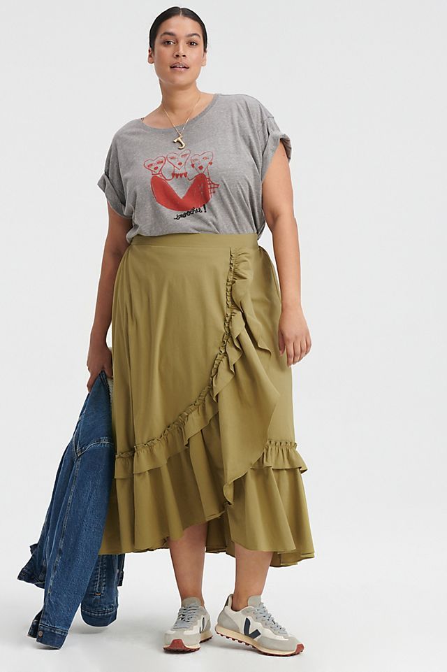 Maeve Constance Ruffled Maxi Skirt | Anthropologie (US)