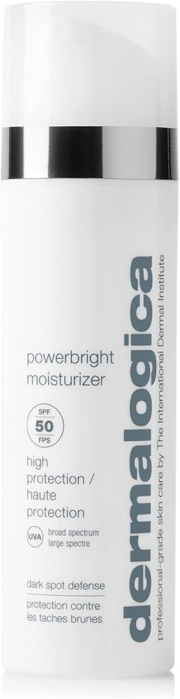 Dermalogica Powerbright Moisturizer SPF 50 Facial Sunscreen Shields Skin Against Dark Spots with ... | Amazon (US)