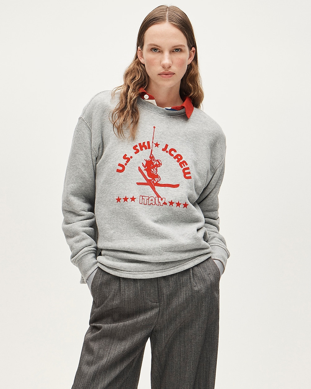 U.S. Ski & Snowboard by J.Crew heritage terry graphic crewneck sweatshirt | J. Crew US