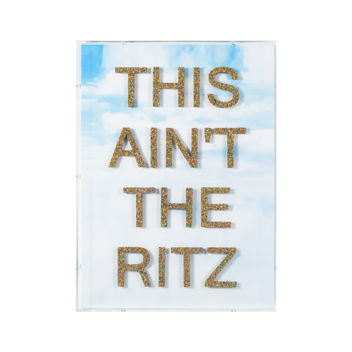 This Ain't The Ritz | 3D Shaved Crayon Unique Wall Art | Scout Design Studio