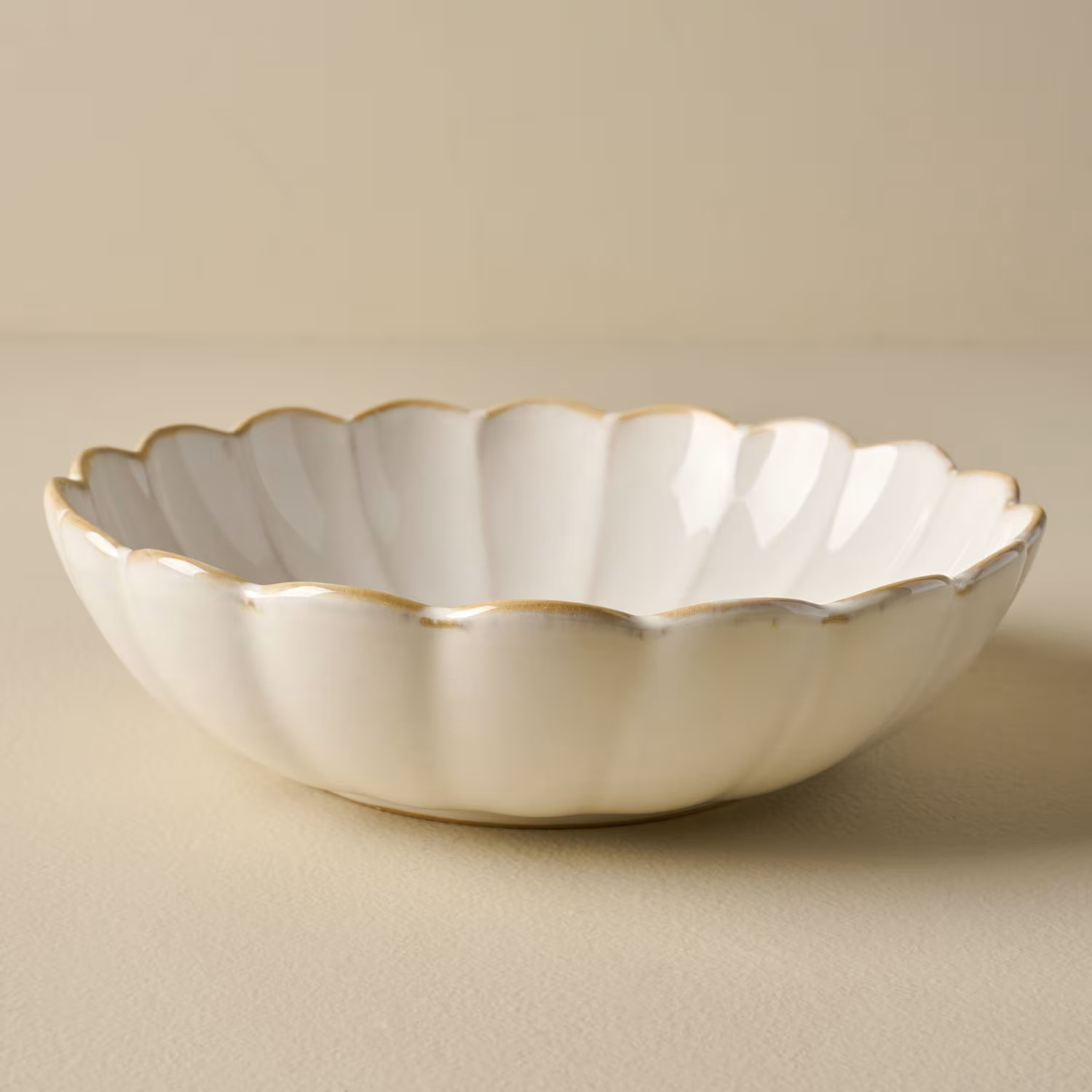 Cream Scalloped Serving Bowl | Magnolia