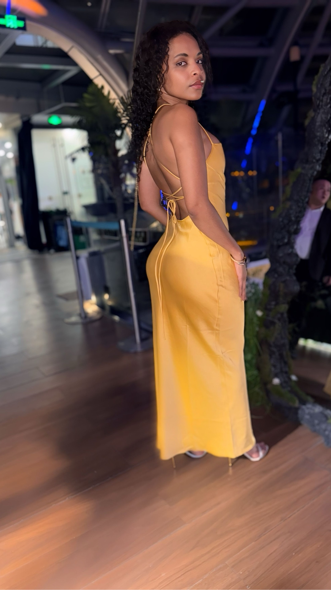 Sydney Straight Neck Slip Maxi
Dress 