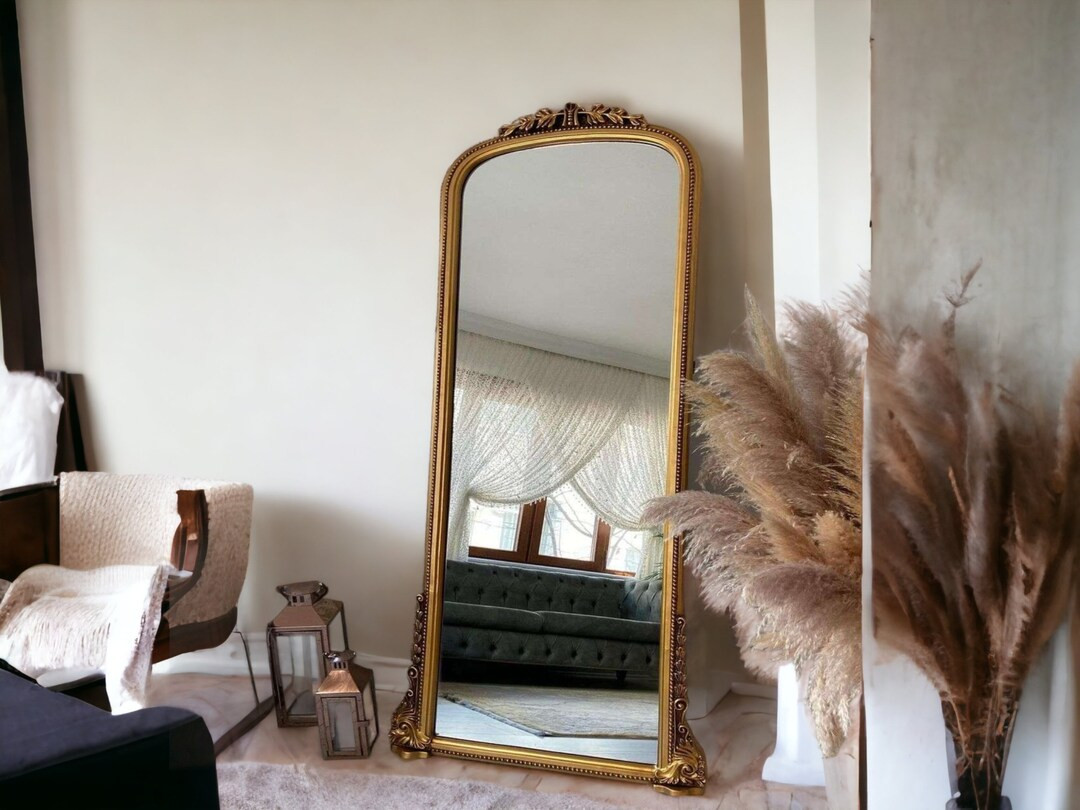 French Floor Mirror for Living Room Furniture, French Decor Vintage Mirror Home Decorative, Farmh... | Etsy (US)