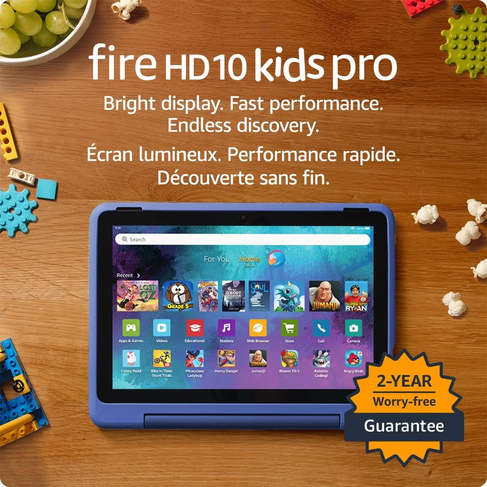 Amazon Fire HD 10 Kids Pro tablet (newest model), ages 6-12, 10.1" brilliant screen, parental con... | Amazon (CA)