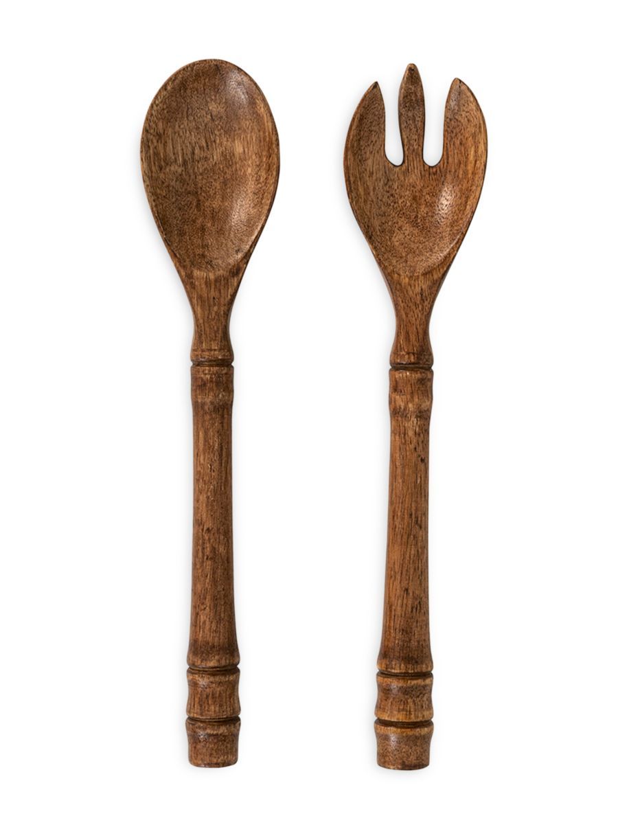 Bilbao Wood Salad Servers | Saks Fifth Avenue