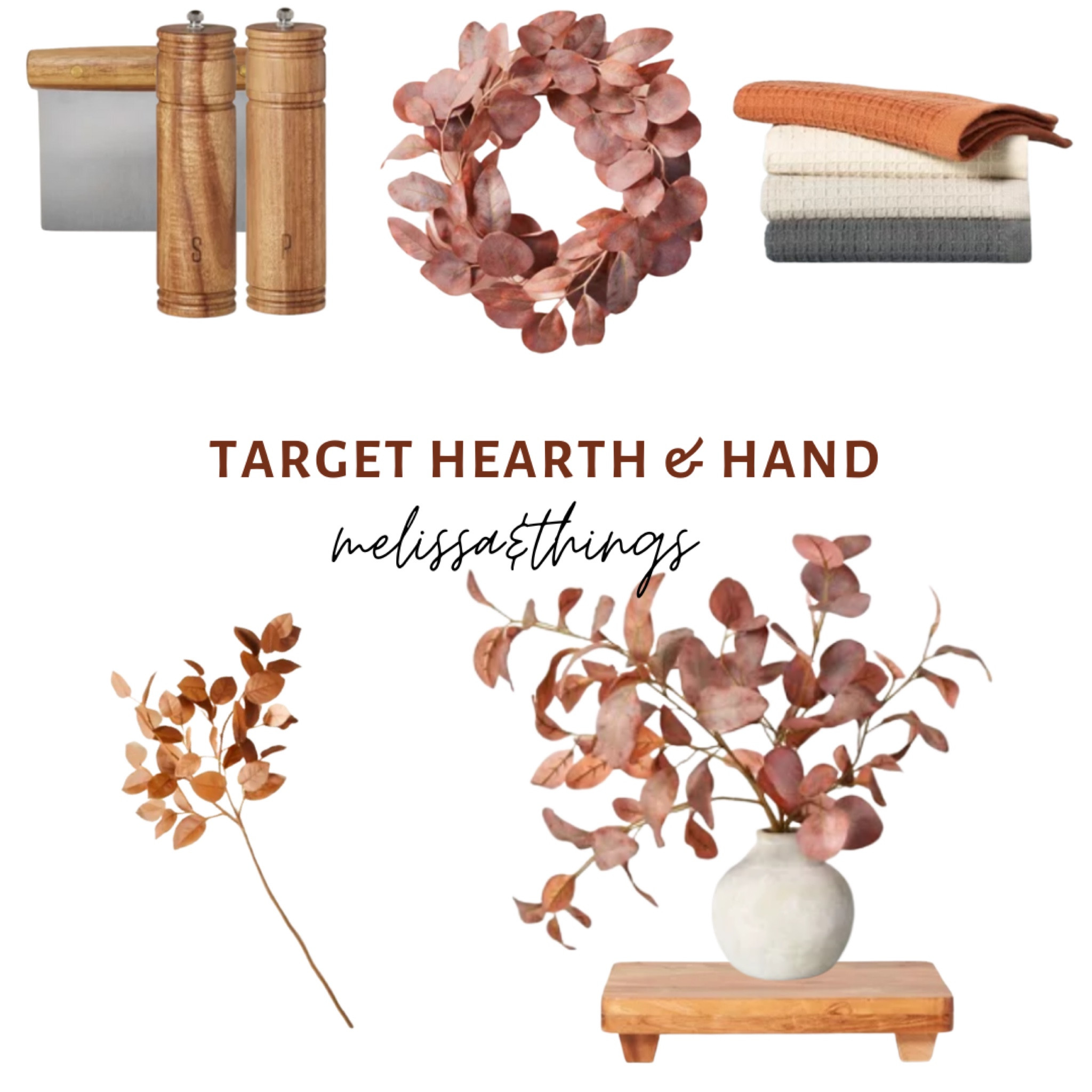 Target hearth and hand fall must haves. Kitchen items, kitchen tools, faux stems, rust leaves, rust, autumn, fall, home decor, woods 

#LTKunder50 #LTKhome #LTKSeasonal