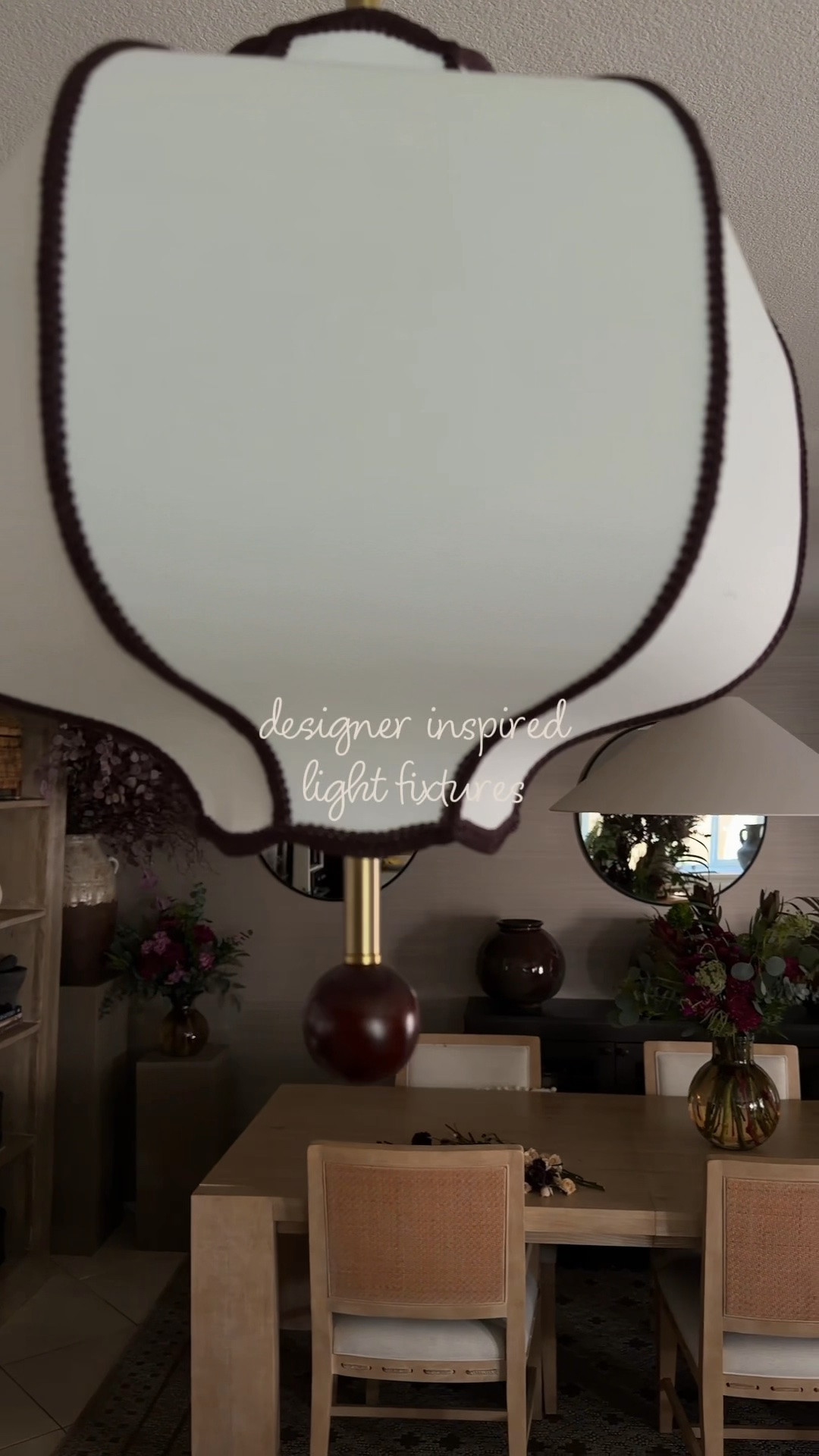 A statement light that instantly makes a space feel elevated ✨ This modern fabric pendant light gives off the most beautiful soft, diffused glow while adding an artistic, high-end touch to any room. The fabric shade paired with the wood-grain finish creates such a warm and luxe look. 🤎

The adjustable length makes it perfect over a dining table, kitchen island, bedroom, or even in a walk-in closet! I have the medium size, but it also comes in small and large depending on your space.

#LTKHome #HomeDecor #PendantLight #ModernLighting #KitchenLighting #DiningRoomDecor #BedroomLighting #HomeInspo #LuxuryHome #AffordableLuxury #LightingIdeas #InteriorDesign #HomeStyle