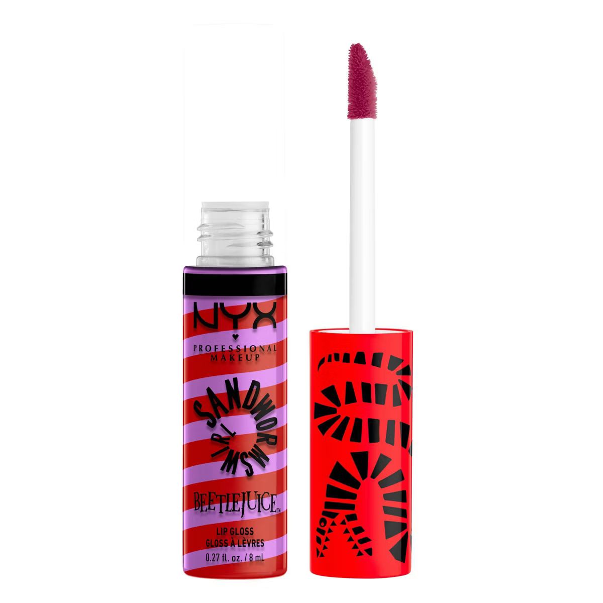 NYX Professional Makeup Beetlejuice Sandworm Swirls Butter Lip Gloss - 0.27 fl oz | Target