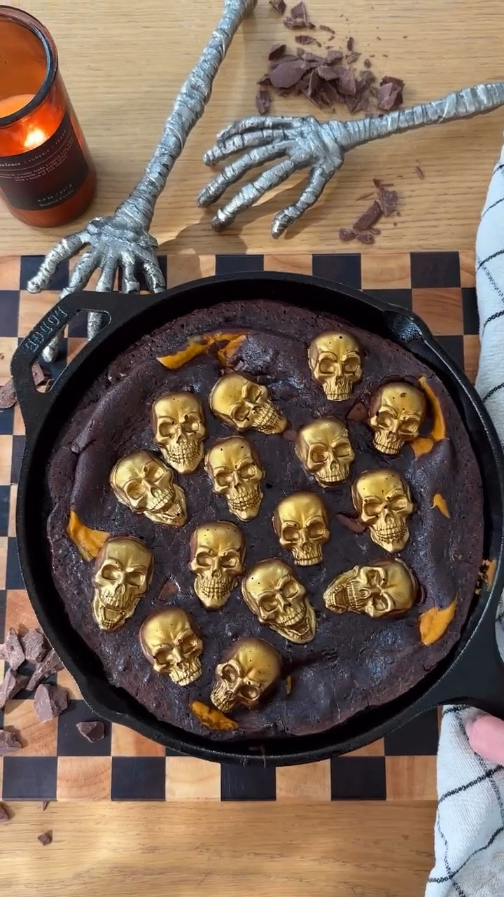 Pumpkin Brownie Fall Skillet 🤤 Skull molds, skillet, and Halloween items listed! 

#LTKHome #LTKSeasonal #LTKFindsUnder100