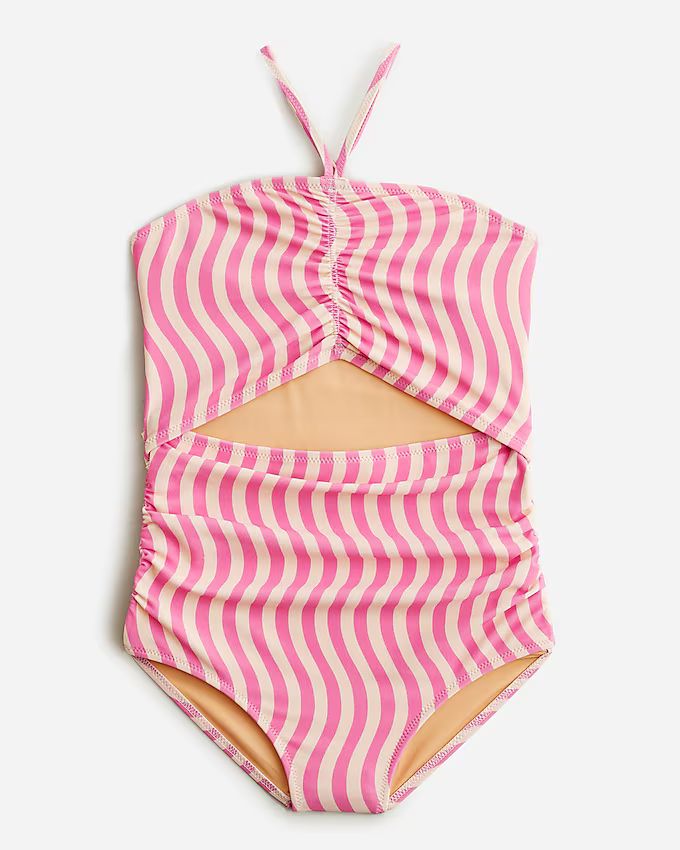 Girls' ruched one-piece swimsuit with UPF 50+ | J.Crew US
