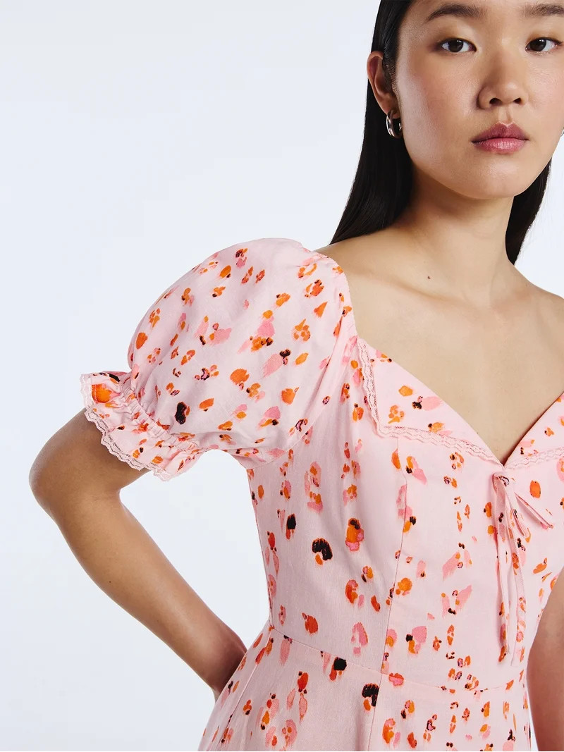 Scoop Women's and Women's Plus Lace Collar Dress, Sizes XS-4X | Walmart (US)