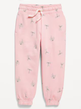 Printed Cinched-Hem Jogger Sweatpants for Toddler Girls | Old Navy (US)