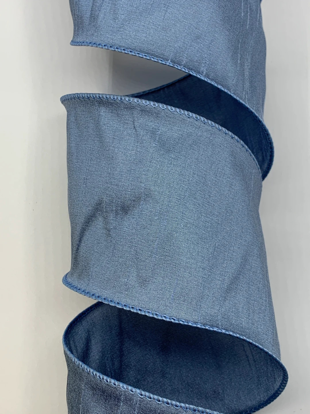 1.5 2.5 or 4 French Blue Dupioni Ribbon Wired Edges Faux Silk by the Roll - Etsy | Etsy (US)