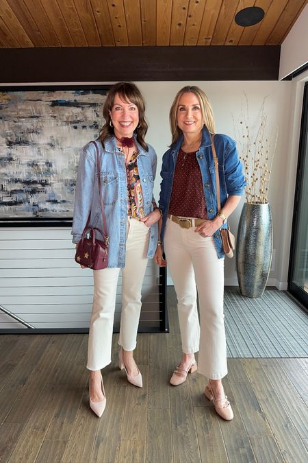 Our favorite off-white jeans styled with patterned blouses and denim shackets! 

Mango, Kohl’s, Madewell, off- white jeans, ecru jeans, Sezane belt, printed blouse, Radley London, Spring outfit, flower choker 

#LTKover40 #LTKstyletip #LTKworkwear