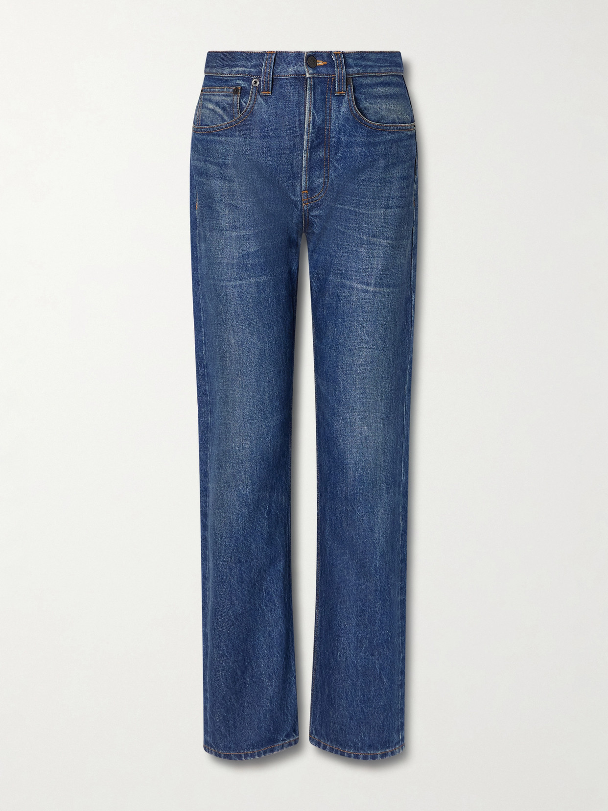 The Row - Daciana Mid-rise Striaight-leg Jeans - Blue | NET-A-PORTER (US)