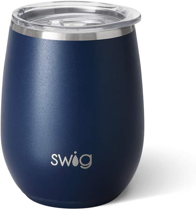 Swig Life 14oz Wine Tumbler with Lid, Stainless Steel, Dishwasher Safe, Stemless, Portable, Tripl... | Amazon (US)