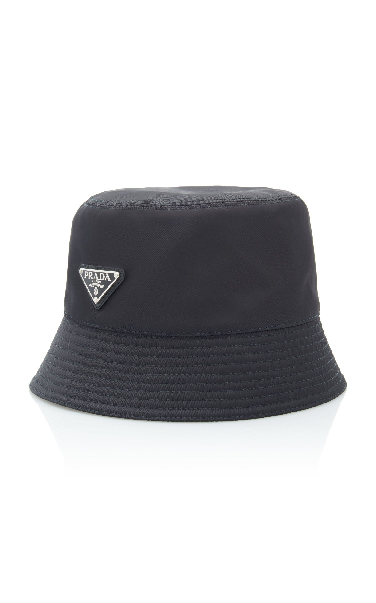 Prada - Women's Logo-Embellished Shell Bucket Hat - Black - Moda Operandi | Moda Operandi (Global)