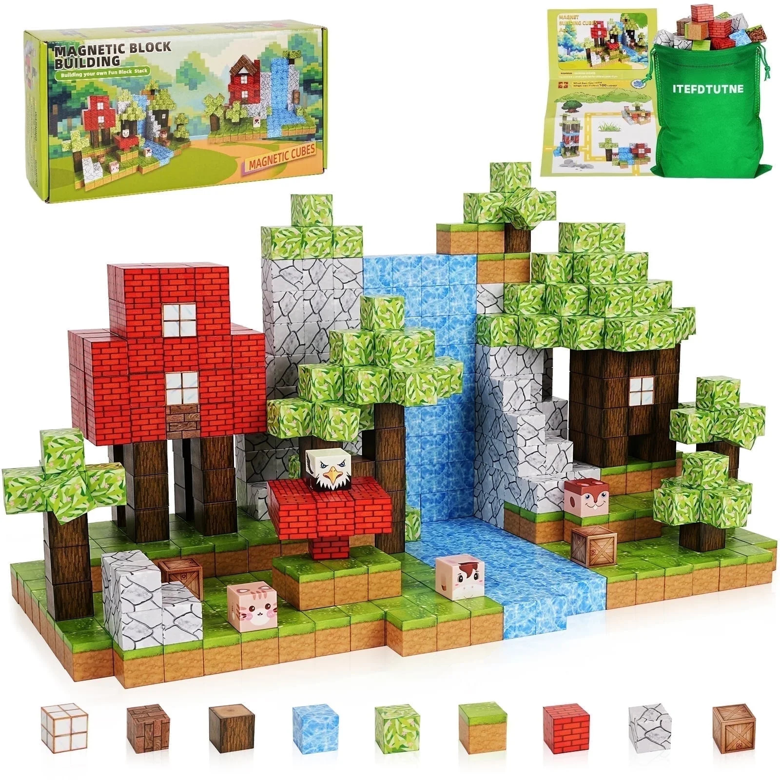 Crtynell 100PCS Magnetic Blocks-Build Magnet World Set for Boys & Girls Age 3-5 6-8, Sensory Toys... | Walmart (US)