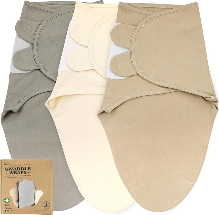 Bublo Baby Organic Preemie Swaddles 4-7 lbs - 3-Pack Premature Babies Swaddle Sleep Sack - Premat... | Amazon (US)