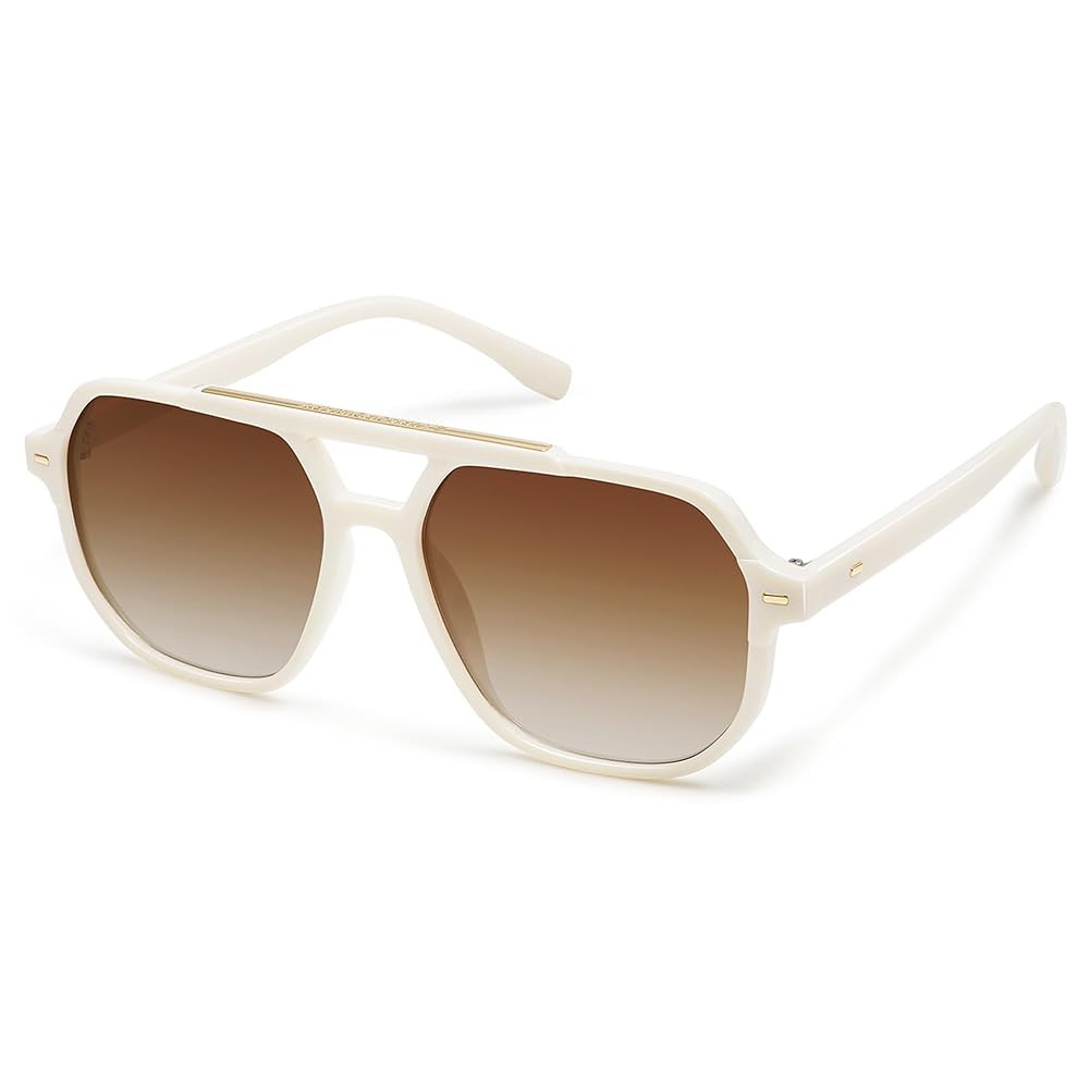 SOJOS Retro Trendy Aviator Polarized Sunglasses Men Women Vintage 70s Square Stylish Frame Sun Gl... | Amazon (US)