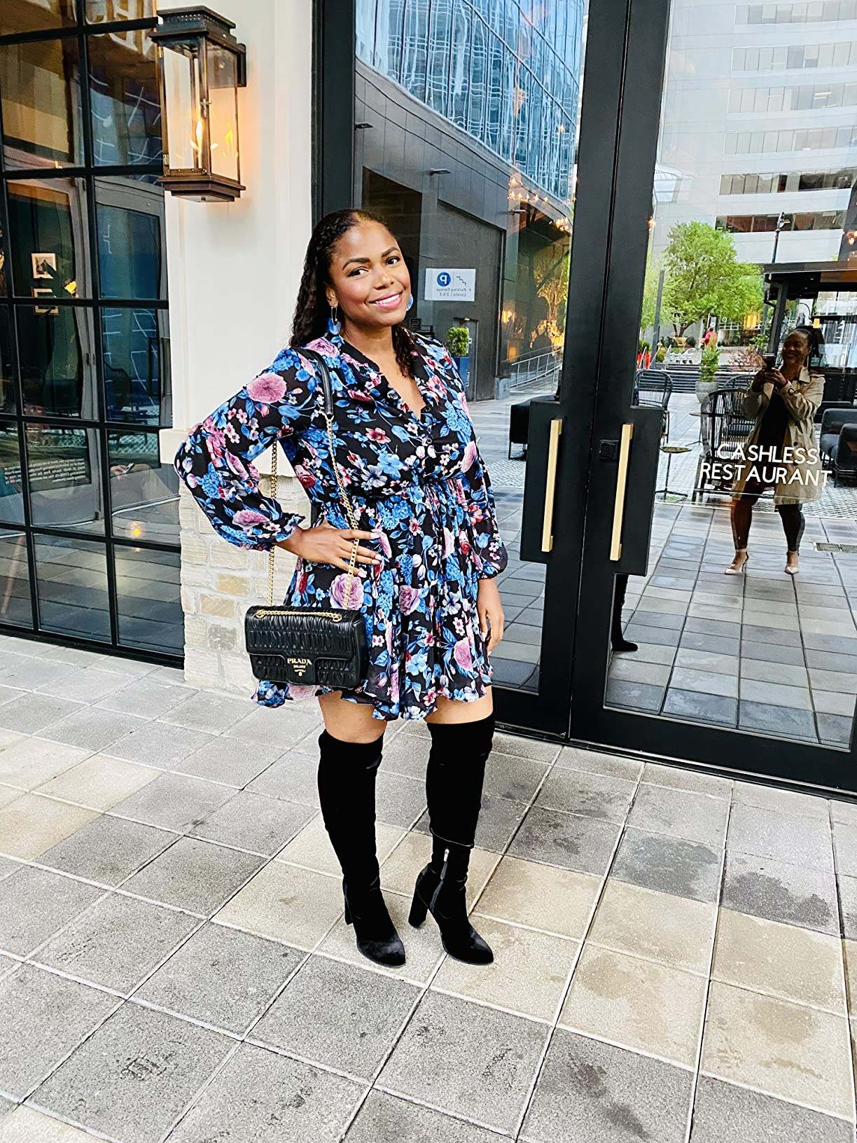 Womens Fall Summer Ruffle Lantern Sleeve Button Down Tie Waist Floral Print Swing Mini Dress | Amazon (US)