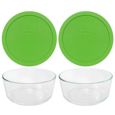 Pyrex (2) 7203 7-Cup Glass Bowls & (2) 7402-PC 6/7 | Wayfair North America