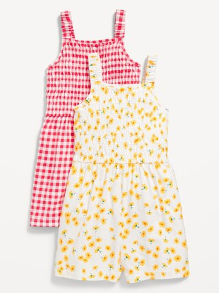 Sleeveless Smocked Romper 2-Pack for Girls | Old Navy (US)