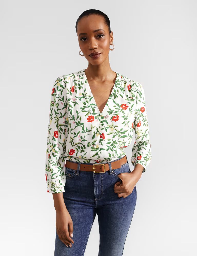 Floral V-Neck Blouse | Marks & Spencer (UK)