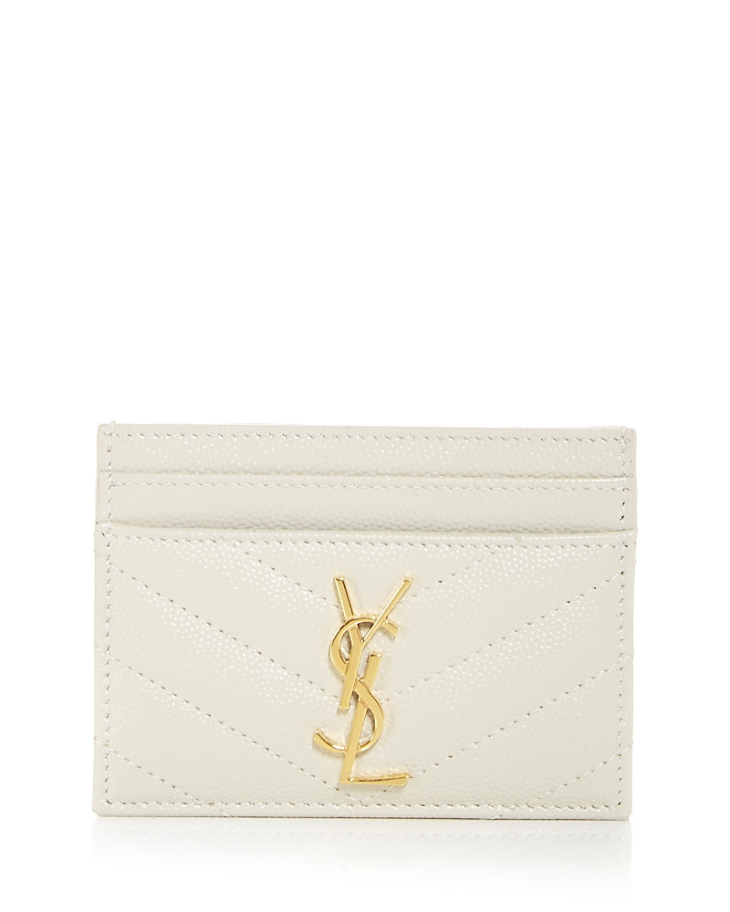 Saint Laurent Cassandre Matelasse Card Case in Lambskin | Bloomingdale's (US)