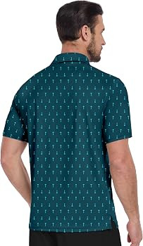 ZITY Men's Golf Shirts Short Sleeve Moisture Wicking Performance Print Patterns Casual Collared G... | Amazon (US)