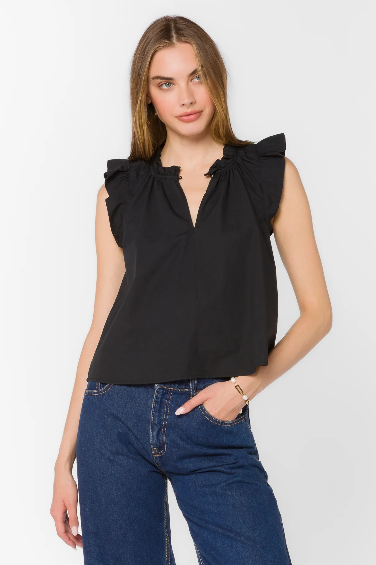 Nazira Black Top | Velvet Heart Clothing