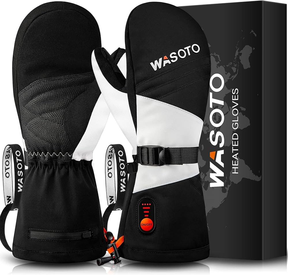 Heated Mittens Gloves for Women Men 7.4V Battery 22.2Wh Electric Rechargeable Waterproof Ski Glov... | Amazon (US)