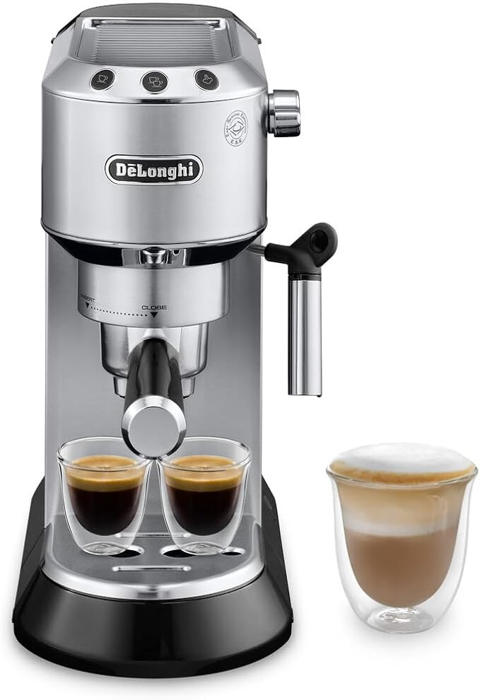 De’Longhi Dedica Espresso Machine with Manual Milk Frother, 15-Bar Pump & Adjustable Tray - Hom... | Amazon (US)