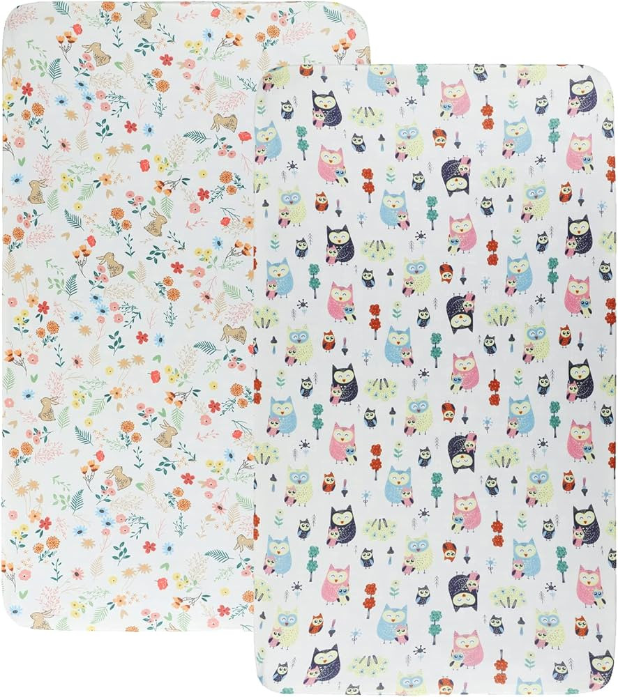 Stretchy Bassinet Sheets 33" x 20" for Baby Girl and Boy, Compatible with Mika Micky, Baby Deligh... | Amazon (US)