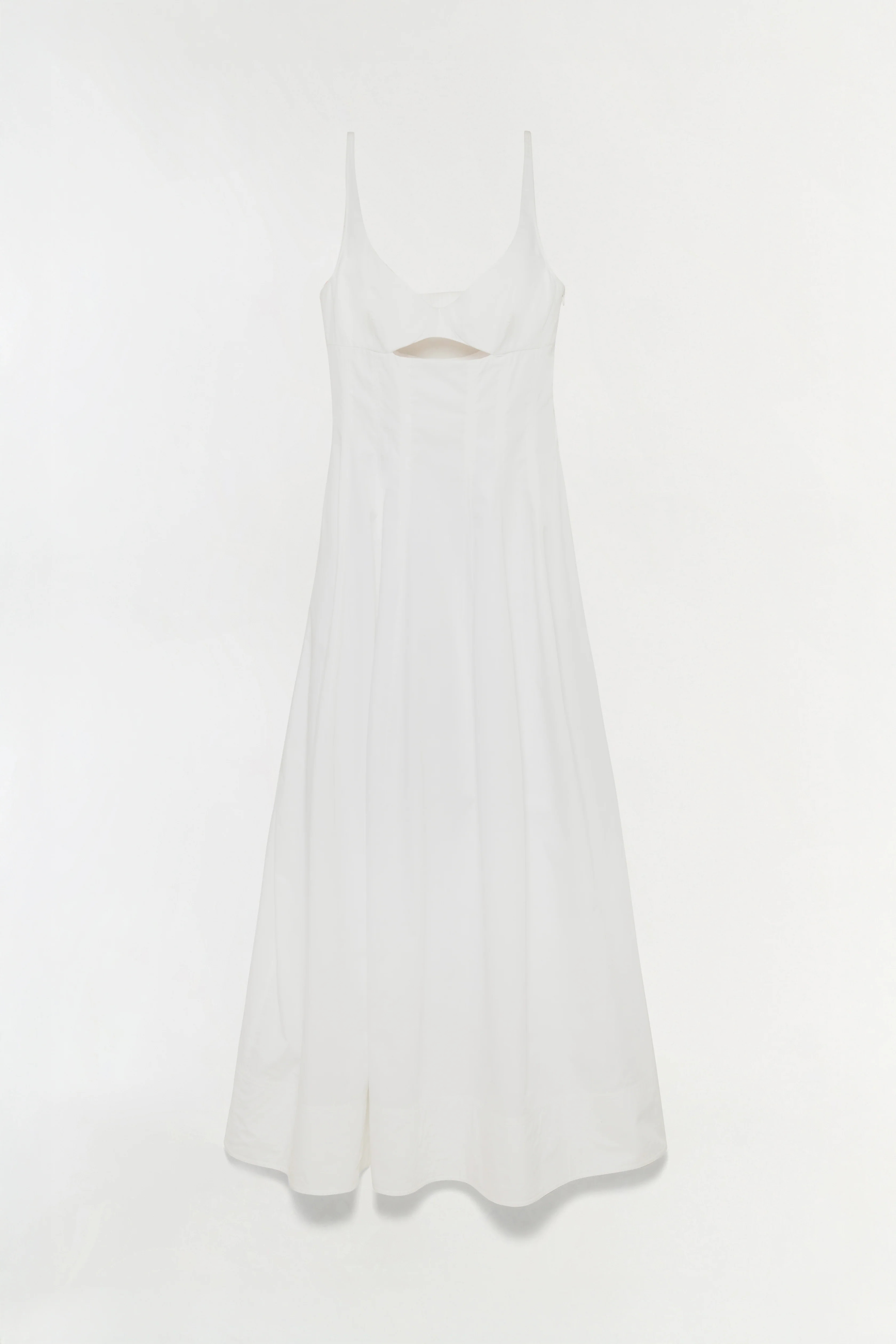 SIMKHAI Women's Maddy Cotton Midi Dress in White, Size 2 | Simkhai