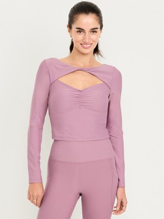 PowerSoft Long-Sleeve Cut-Out Top | Old Navy (CA)