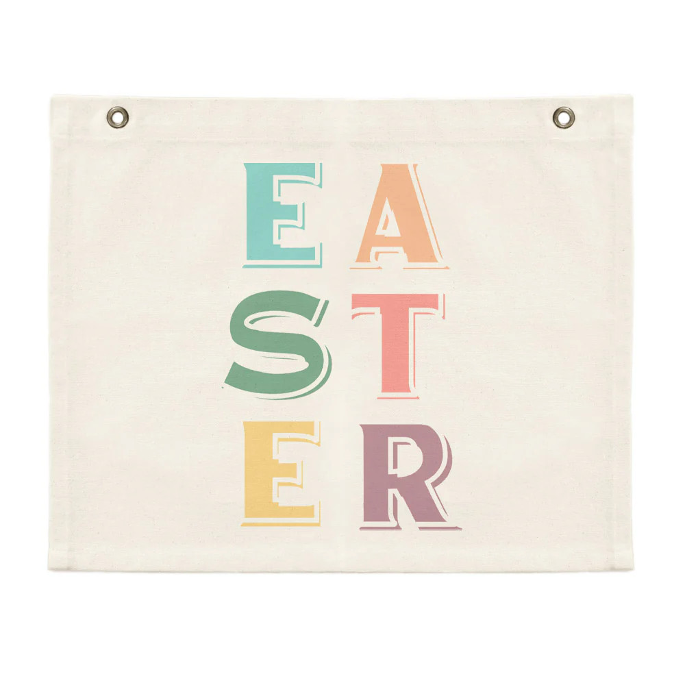 Easter Rectangle Canvas Banner | The Cotton & Canvas Company