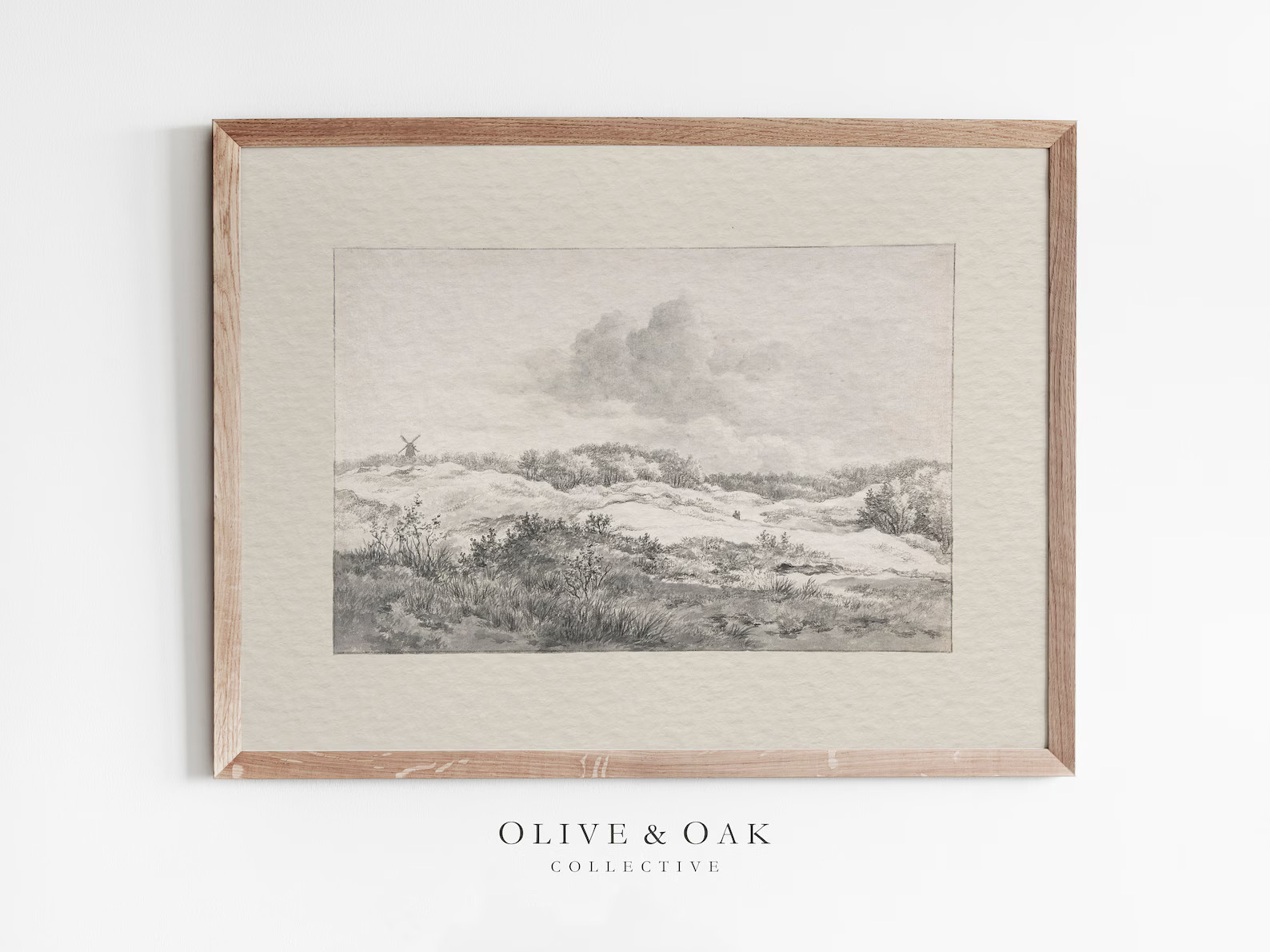 Rustic Landscape Drawing PRINTABLE / Vintage Neutral Sketch Digital Print / #179 | Etsy (US)