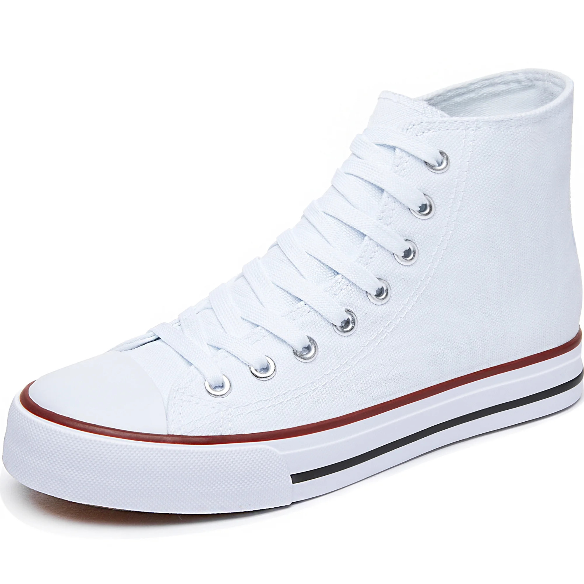 AOMAIS Women's High Top Sneakers Fashion Lace-Up Canvas Casual Shoes Comfortable Walking Shoes (W... | Walmart (US)