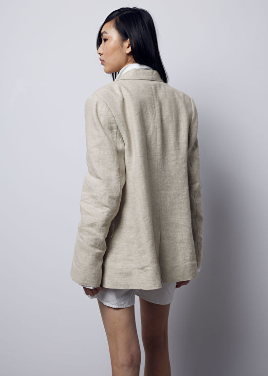 Fitted Linen Blazer - Beige - Blazers - & Other Stories US | & Other Stories US