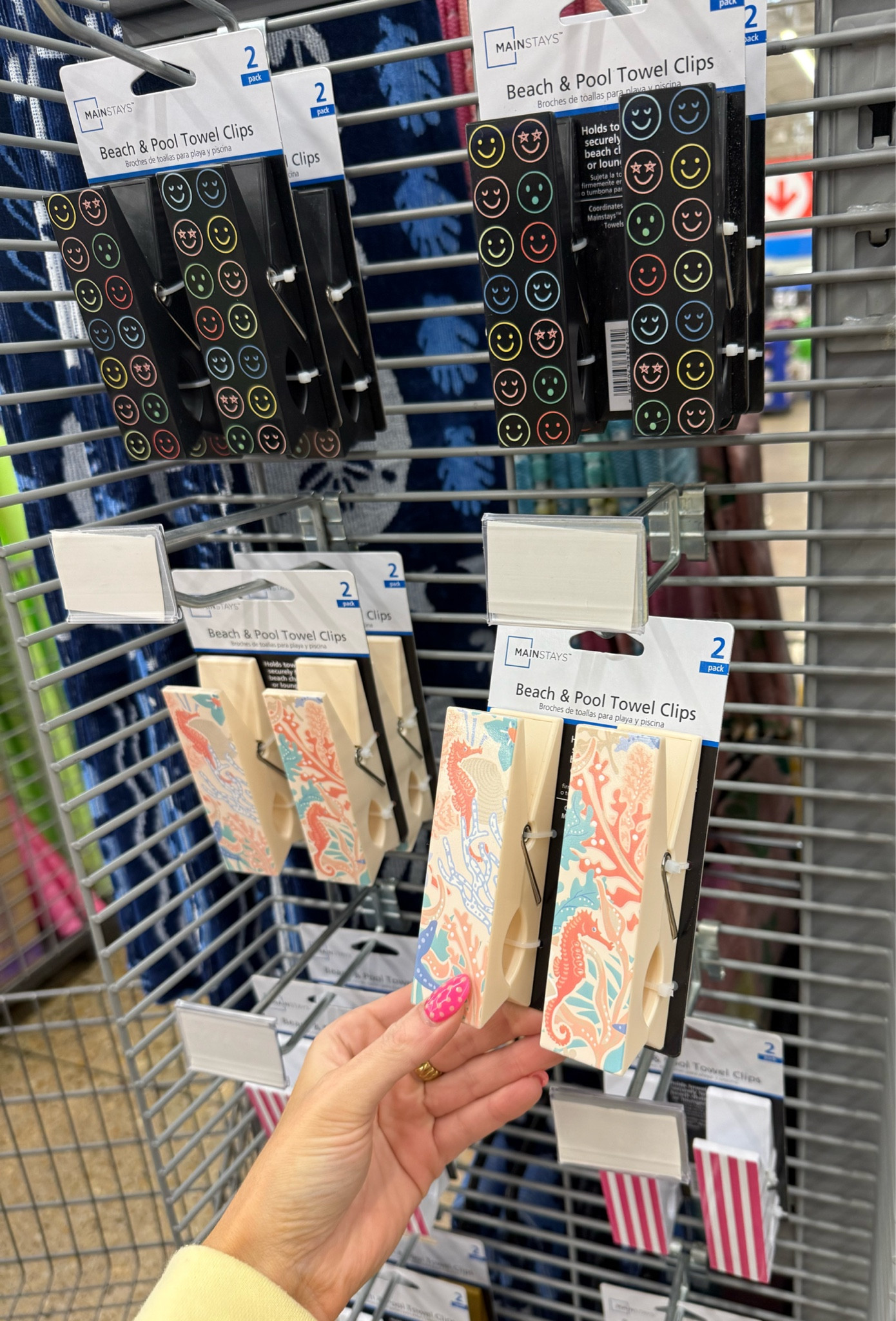 Walmart beach towel clips. So cute and handy!! Also could be used for other things as well. 🐠🐋