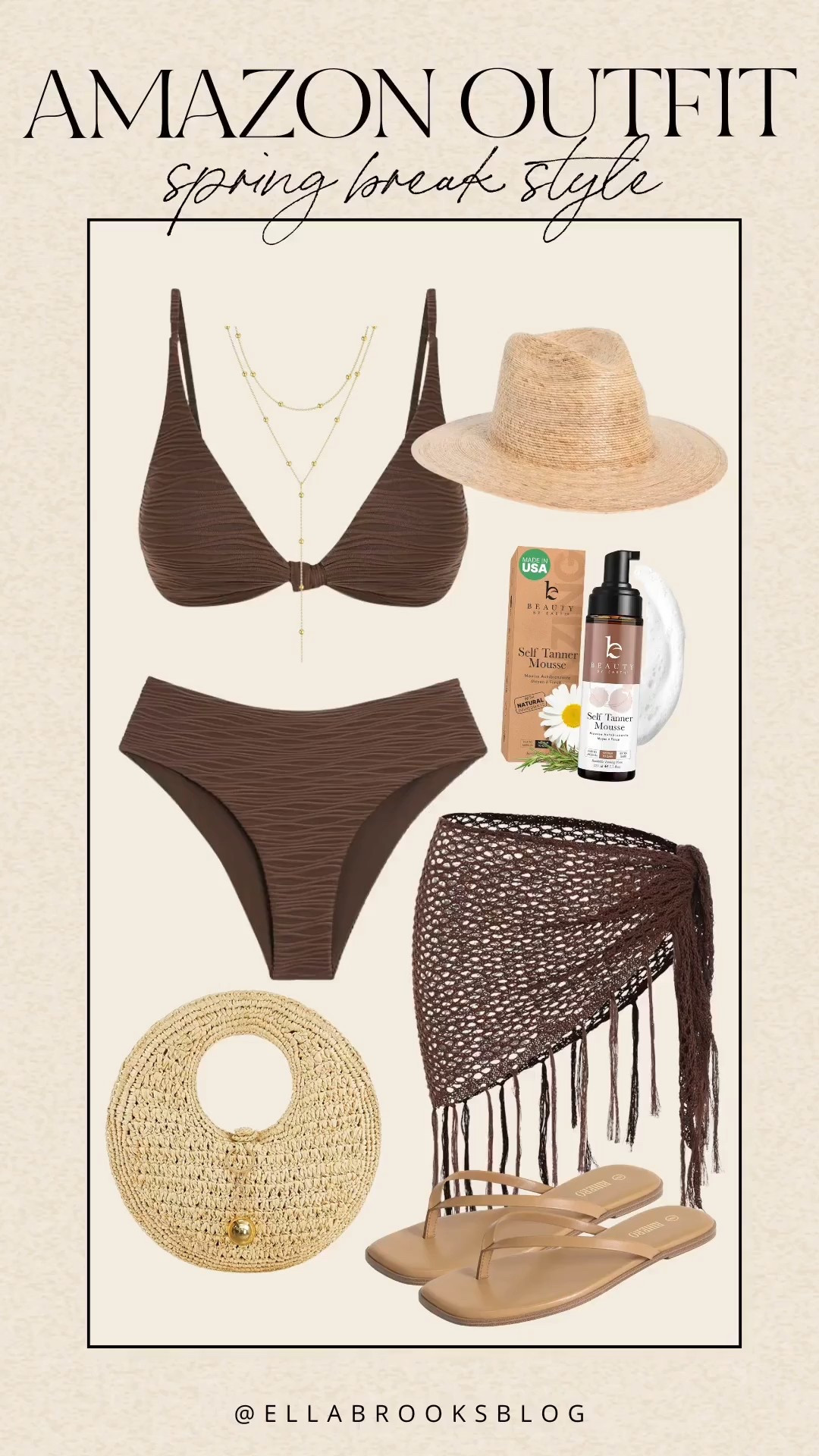 Amazon spring break outfit inspo 🤎

Amazon bikini, beach vacation, beach outfit, brown bikini, crochet coverup skirt, spring style

#LTKTravel #LTKootd #LTKSeasonal