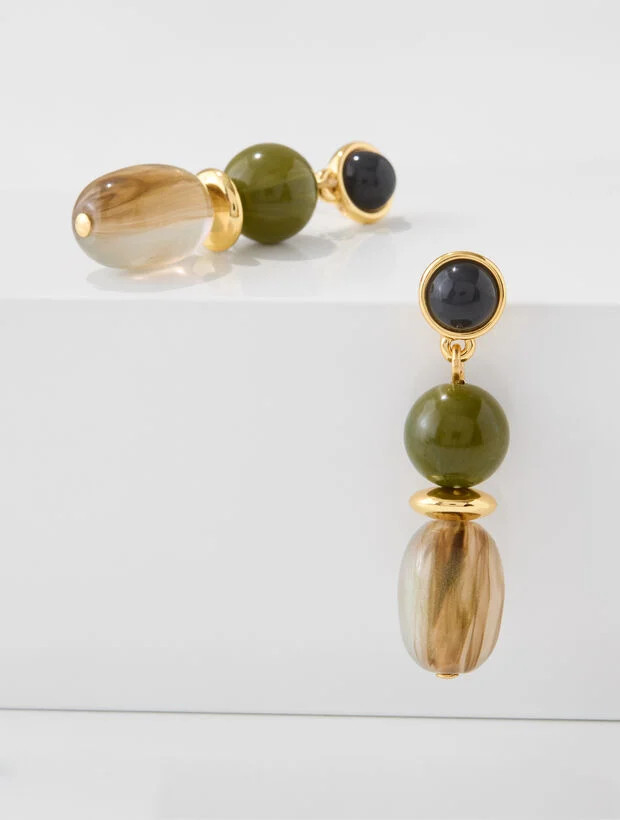 Oval Bead Drop Earrings | Talbots